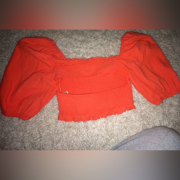 worn once altard state orange crop top - Picture 2 of 5